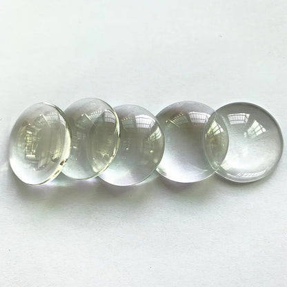 6/8/10/12/14/16/18/20/25/30/35/40mm Flat Transparent Glass Round Cabochons Transparent Dome for DIY Jewelry Making