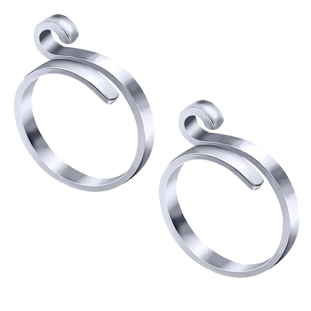 2pcs Adjustable Knitting Crochet Loop Ring Knittied Yarn Guide Finger Faster Holder Thimble Crocheters Thread Ring Sewing Too