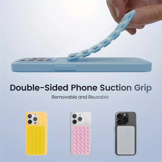 Silicone Suction Cup Phone Stand with Strong Double-Sided No-Hand Grip, Video Fixing Pad, Silicone Rubber Suction, Silicone C