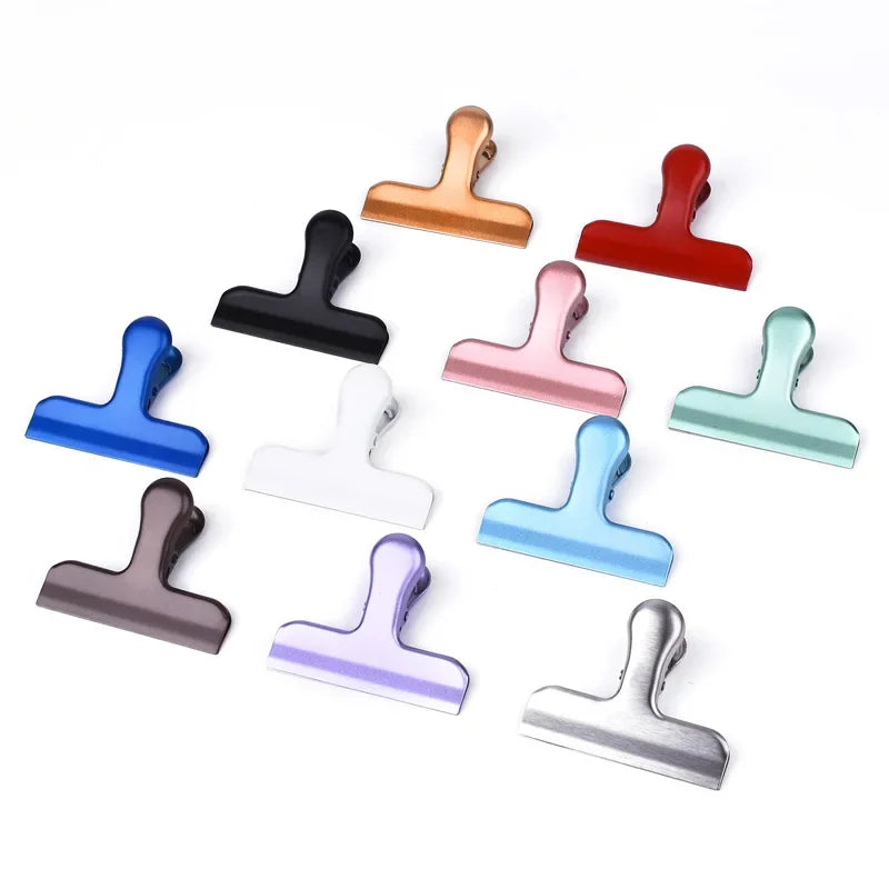 Fromthenon Vintage Binder Clip Metal Planner Clips Pink Red Gold Color Clamp Office Decorative Supplies School Stationery