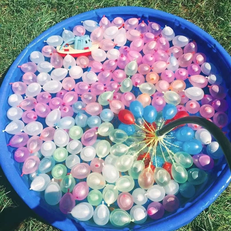 111Pcs Summer Water Balloons: Fast Fill Water Balloons for Pool Party, Outdoor Team Game, Beach Splash Toy, Festival Decor