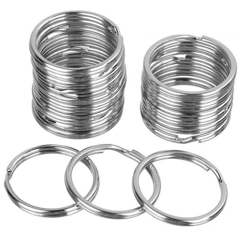 30mm/25mm/20mm Metal Key Rings Keychain Sets Keyfob Anti-rust KeyRings Key Chains Car Key Pendant Split