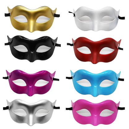 Women Man Sexy Gentleman Masquerade Mask Prom Mask Halloween Party Props Black White Retro Mask Plastic Half Face Cosplay Mas