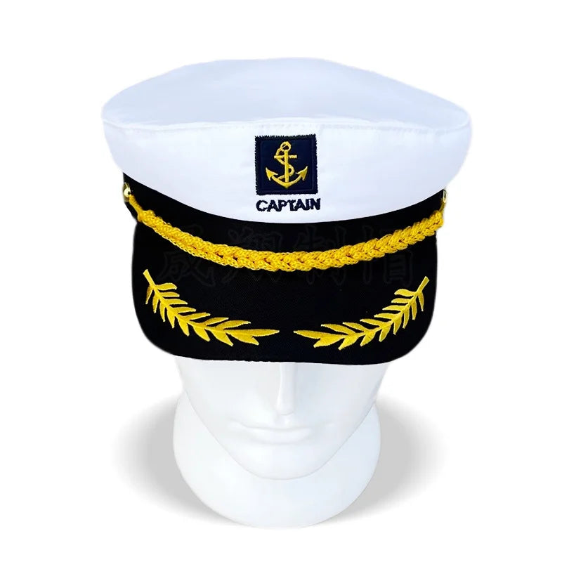 Adult Yacht Sailor Captain Hat Adjustable Men's and Women's Party Hat Makeup Ball Dressing Event Excellent Stylish Accessorie