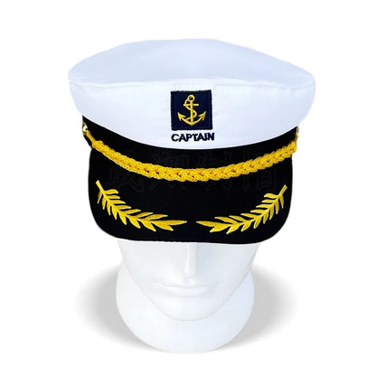 Adult Yacht Sailor Captain Hat Adjustable Men's and Women's Party Hat Makeup Ball Dressing Event Excellent Stylish Accessorie