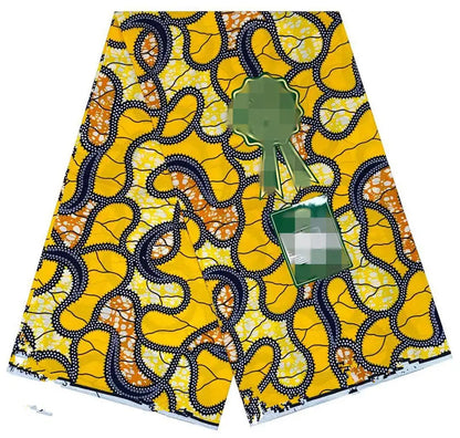 2024 6 Yards 100% Cotton Veritable Wax Pagne African Super Real Holland Wax VL Original Batik Lace Dress Dutch Loincloth - Cl