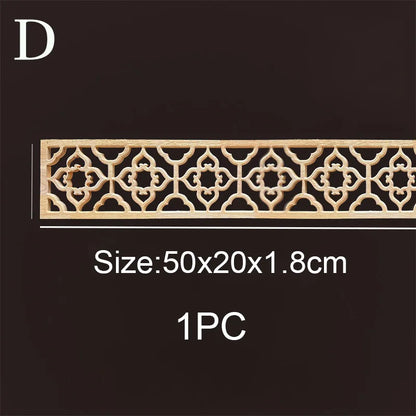 Decorative Wood Molding Wood Carved Corner Onlay Applique Frame Cabinet Home Decor Figurines Wall Art Furniture Accessories -