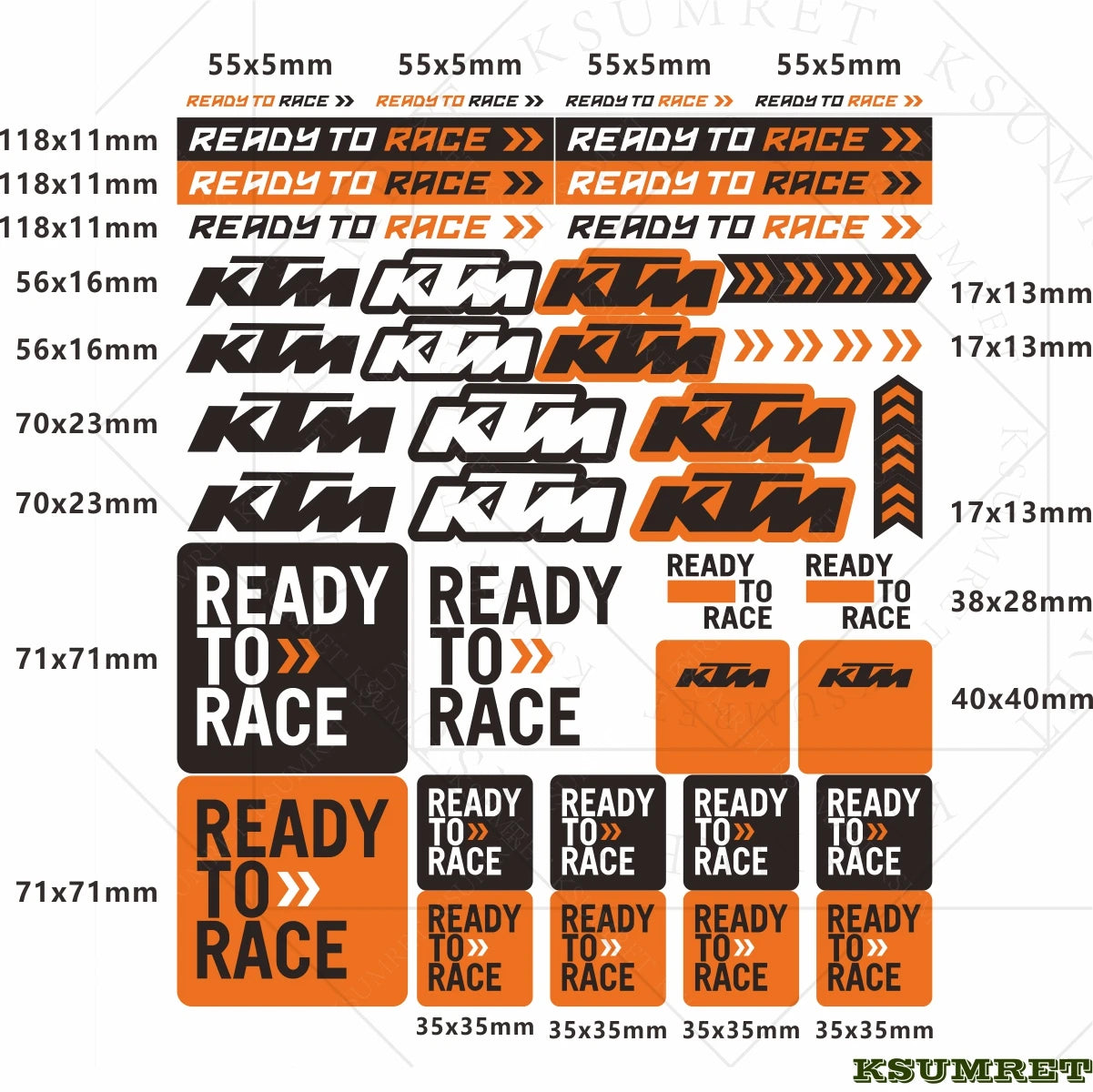 Vinyl For Ktm Motorcycle Sticker Decal - Style 1
