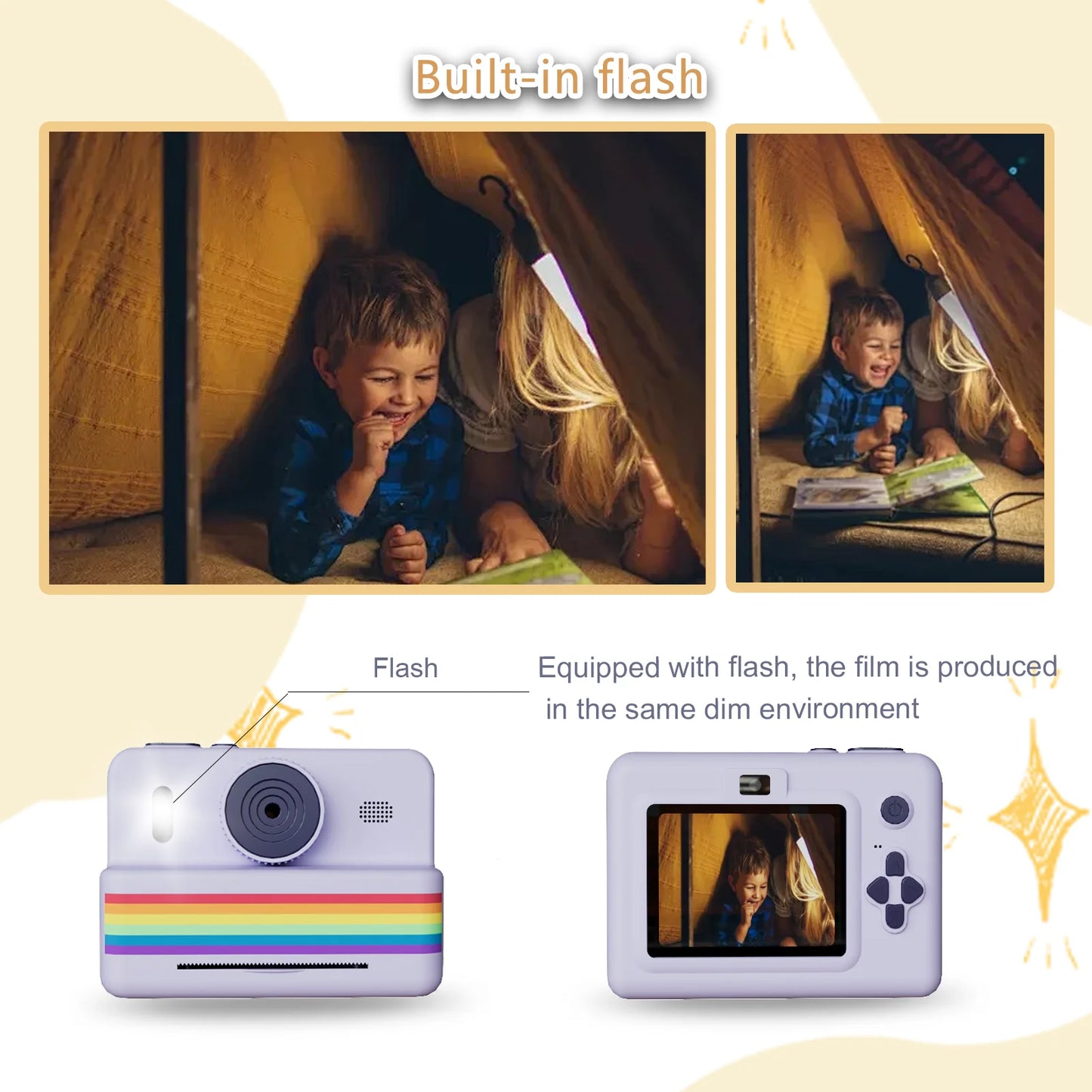 Digital Children Camera For Photography Mini Printer Portable Thermal Instant Print Photo Kids Camera 2.8inch HD Video Toy Gi