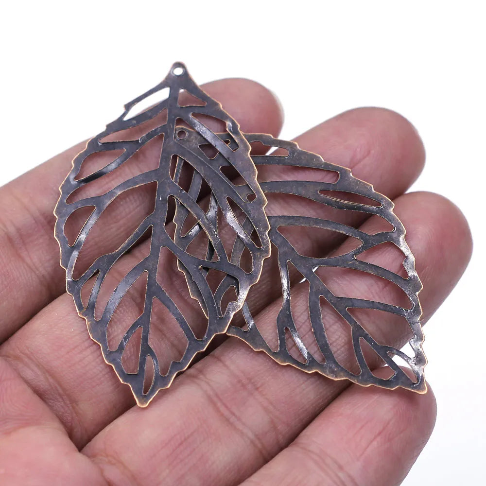 Pendants Wraps Metal Crafts Connectors Rose Flower Filigree Flower For Embellishments Scrapbooking Jewelry DIY Accessories - 