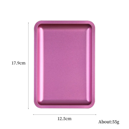 1PC Square Stainless Steel Cosmetic Storage Tray Nail Art Manicure Plate Tweezers Clippers Pens Container False Nails Dish To