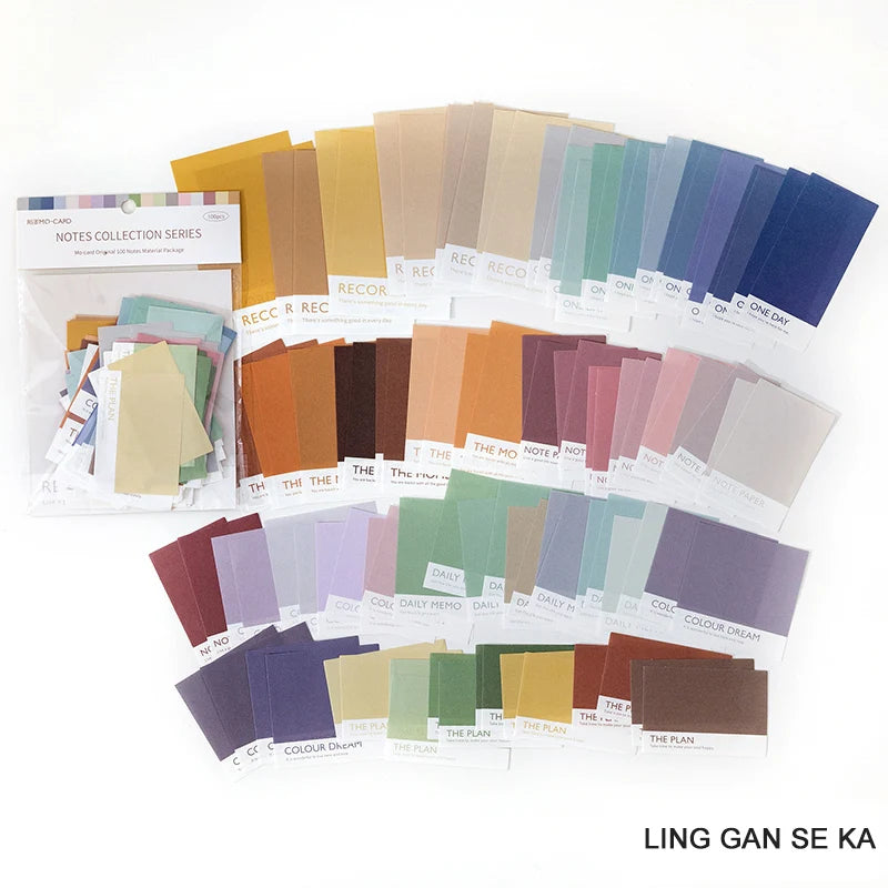 100 Sheets Vintage Journal Collage Material Pack DIY Scrapbooking Basic Decoration Memo Pad Background Notes Paper Stationery