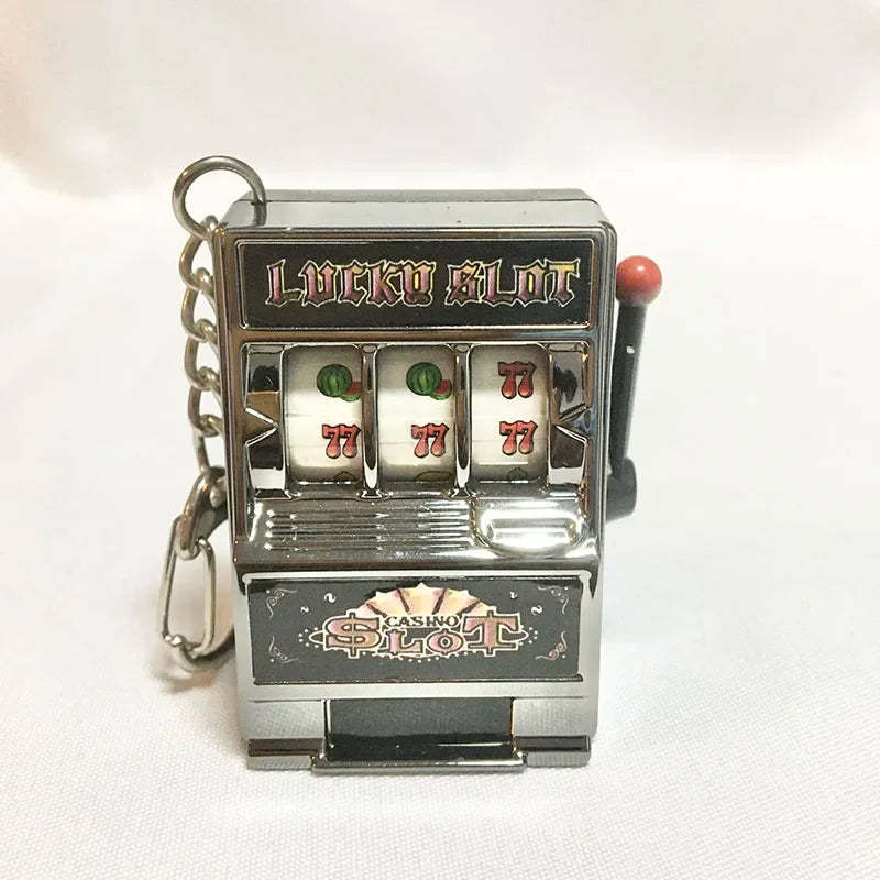 Simple Fashion Trend Keychain Toy Fruit Machine Slot Machine Keychain Personalized Creative Car Pendant Key Ring GiftAccessor