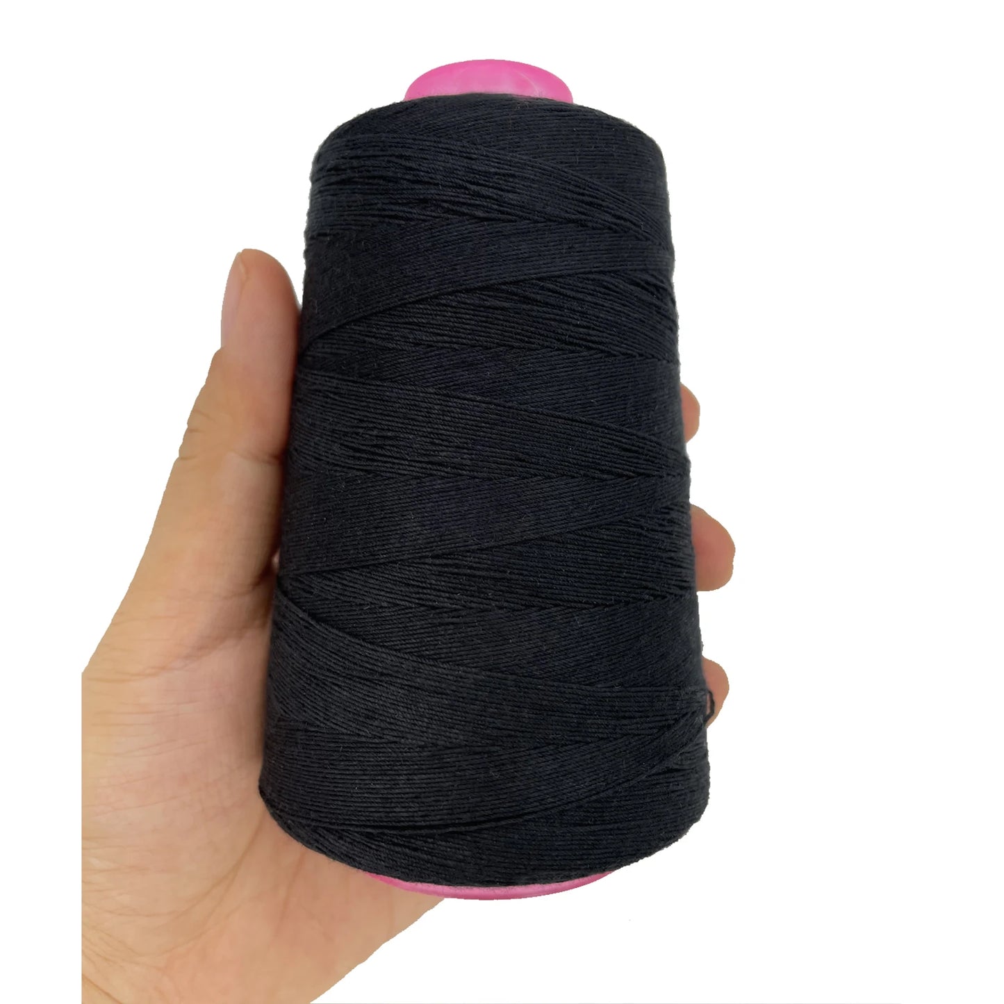 Thick Black Weaving Thread 100% Polyester for Making Wig Sewing Hair Weft Hair Extension Sewing Thread for Women - 1Roll Blac