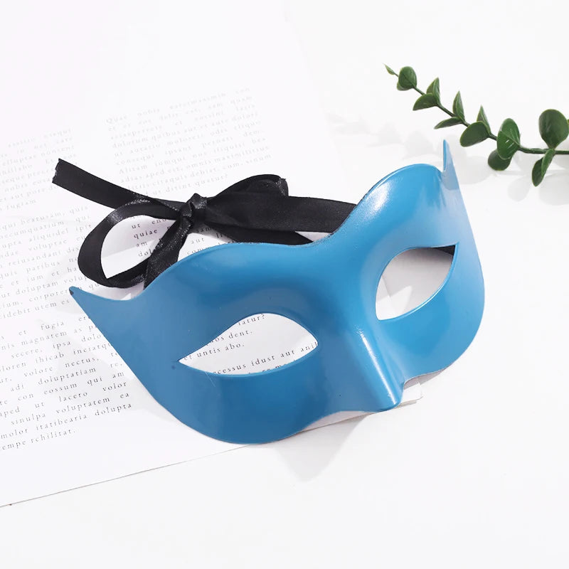 Women Man Sexy Gentleman Masquerade Mask Prom Mask Halloween Party Props Black White Retro Mask Plastic Half Face Cosplay Mas