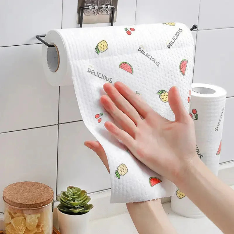 400Pcs Washable Kitchen Paper Towels Dual-Purpose Dry & Wet Cleaning Cloth Disposable Dishwashing Paper Cleaning Specialty Pa