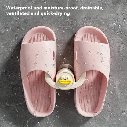1Pc Cartoon Slippers Hook Bathroom Slipper Rack Shower Storage Organizer Shoe Holder Drainage Stand for Bathrooms and Bedroom