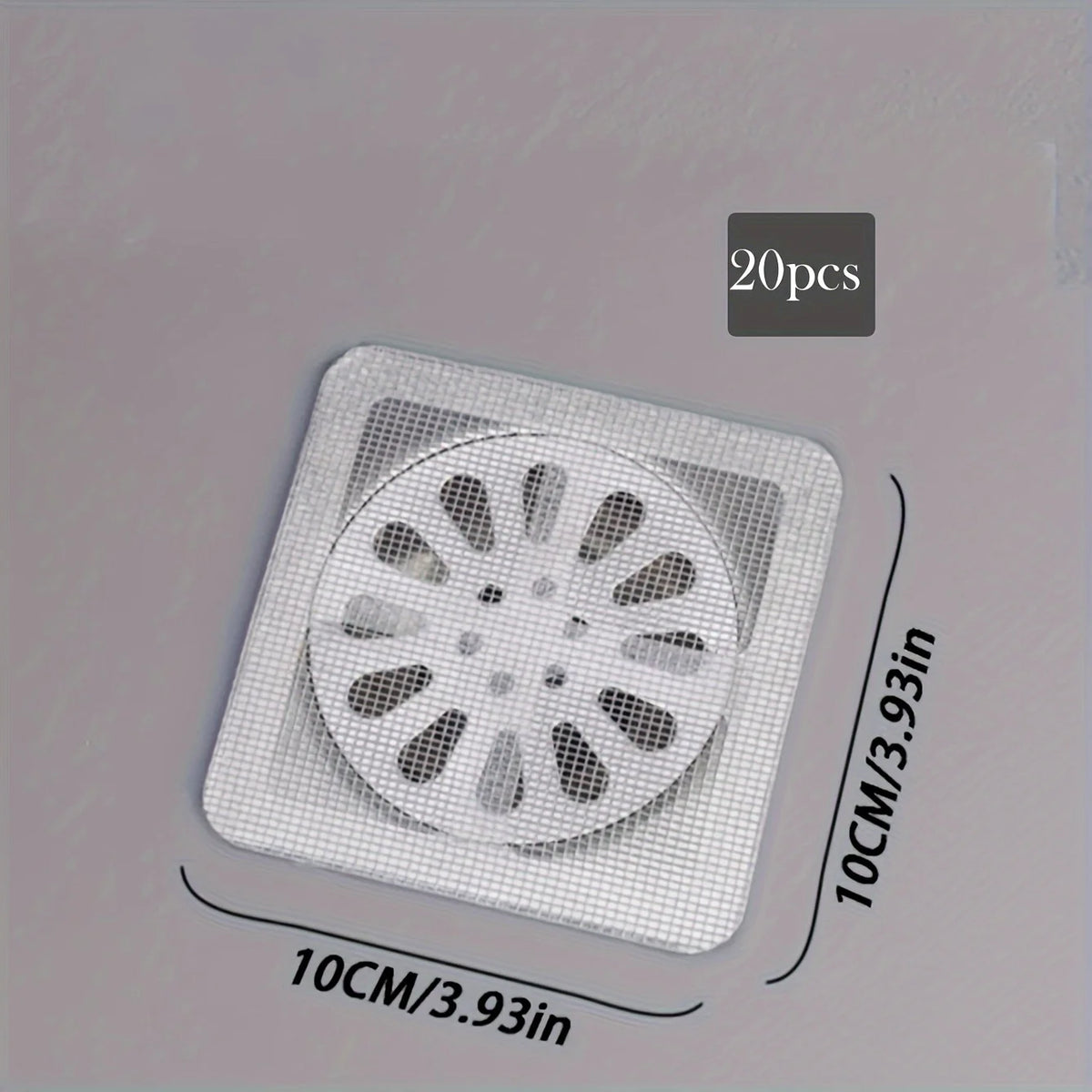 Floor Drain Sticker, Insect-proof Self-adhesive Bathroom Hair Filter Net, Sewer Filter, Kitchen Anti-blocking Mesh Net - 20pc