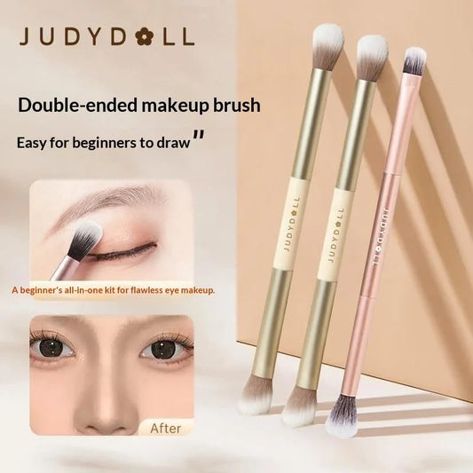 Judydoll Dual-ended Contour Brush - Soft Makeup Brush for Eye Shadow, Nose Contouring, Face Sculpting, Suitable for Beginners