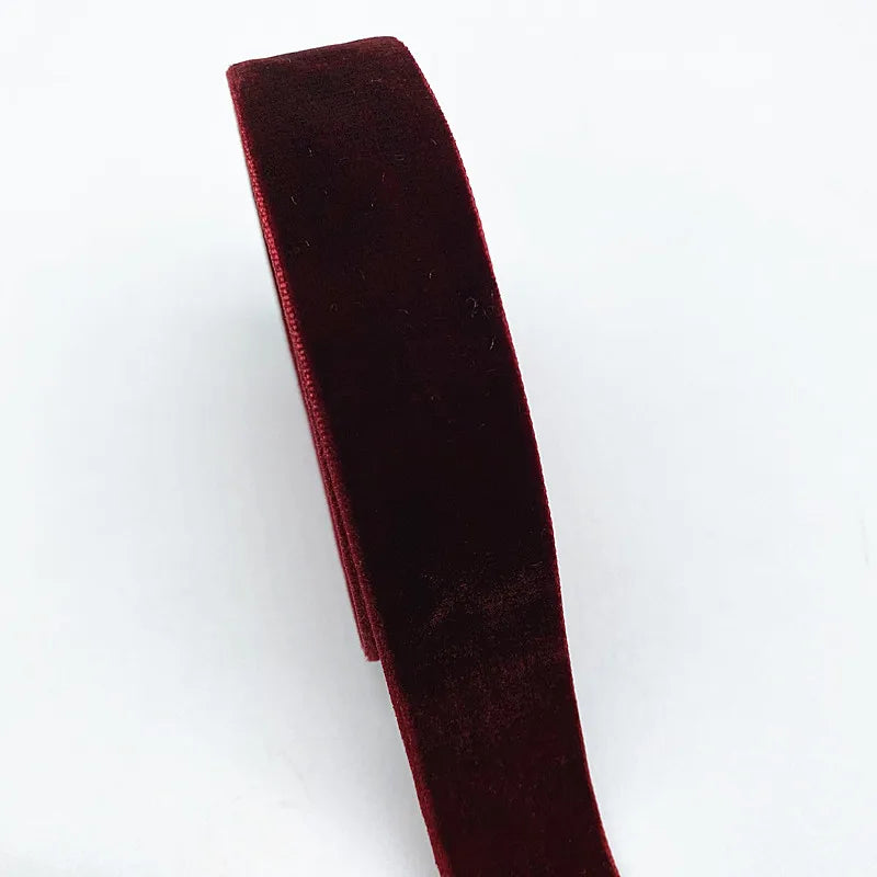New 6-38mm Colour Single Face Line Velvet Ribbon for Bowknot Christmas Ribbon Party Decorations - 17 / 38mm (3Yards )
