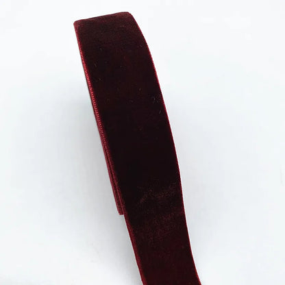 New 6-38mm Colour Single Face Line Velvet Ribbon for Bowknot Christmas Ribbon Party Decorations - 17 / 38mm (3Yards )