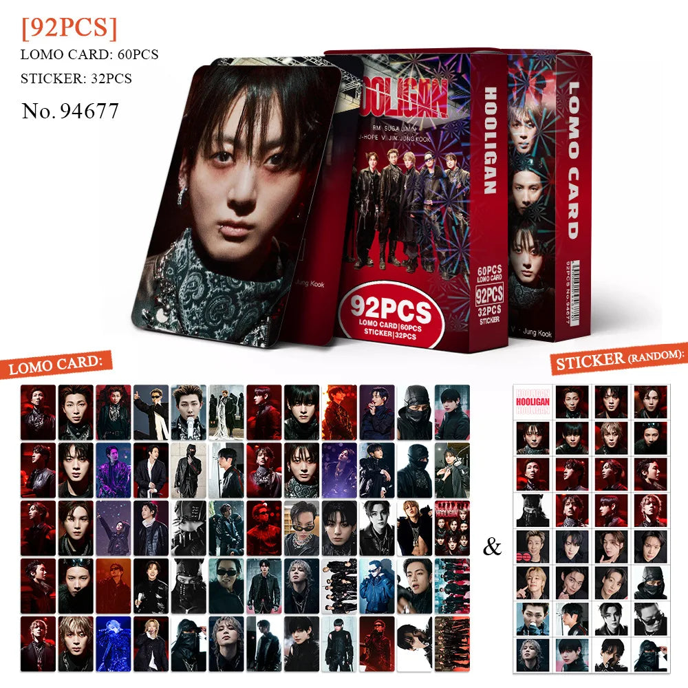 92 Single Small Card New Album Fan Support Photo Cards, Greeting Cards, Journal Stickers, LOMO Card Collectible Gift