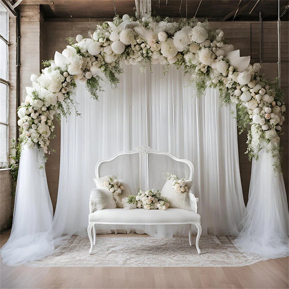 1/2/3/5/10M Wedding Tulle Backdrop Curtains,Sheer Backdrop Curtains for Birthday Party Spring Party,Photography Backdrop Deco