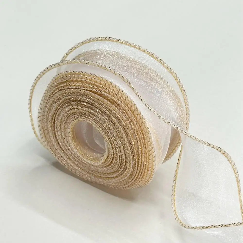 40mm 10Yards Fishtail Organza Satin Ribbon Reflective Iridescent Wavy Edge Ribbon for Gift Wrapping DIY Bow Craft Gift Wrappi