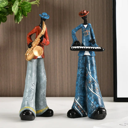 Creative American Band Decoration Musical Instrument Model Living Room Porch Study Nordic Arts And Crafts Statue Sculpture Ho