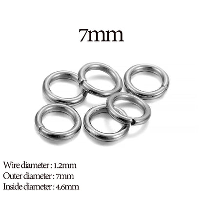 30-200Pcs 3-25mm Stainless Steel Split Ring Open Single Loops Jump Rings Connectors for DIY Jewelry Making Findings Accessori