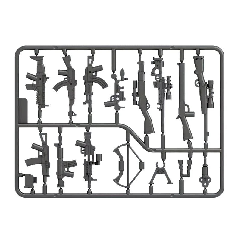 Military MG-34 Machine Gun Army WW2 Mini Action Figure Accessories Pack MOC Parts Building Block Bricks Toy