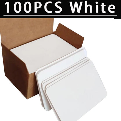 100/200 Pcs Playing Card Blank Hard Paper Card Paper DIY Board Game Postcard Handmade Wallpaper Postcards Message White Card 