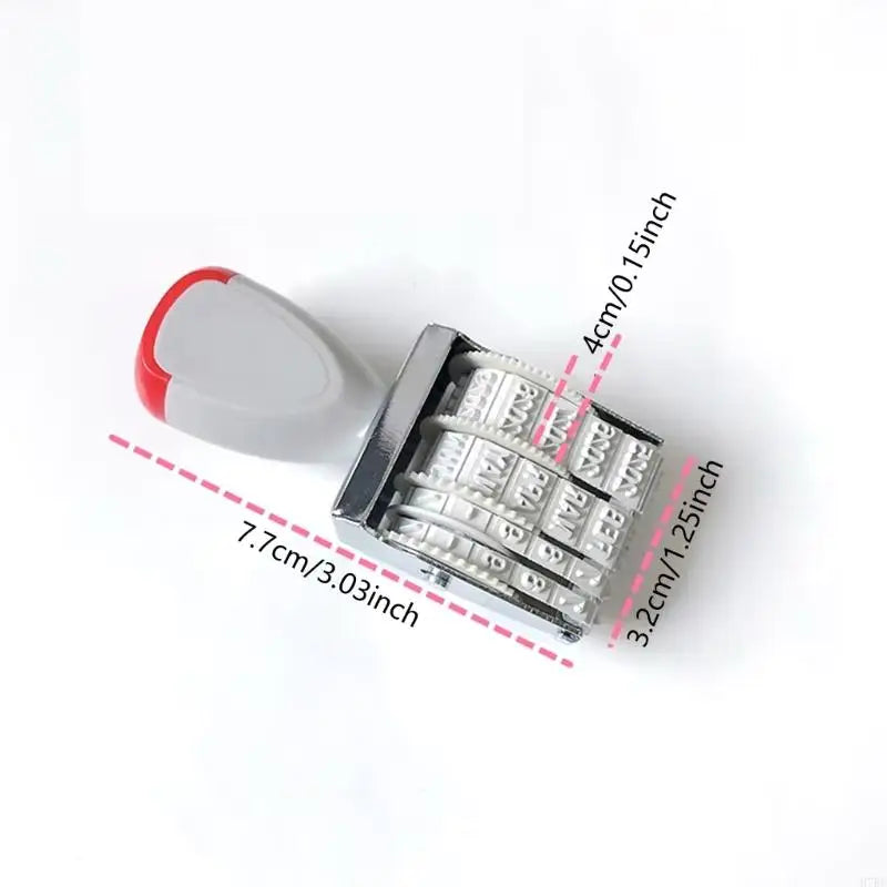 Rubber Stamp Line Dater English Date Stamp Office Stamp Rotating Stamp Rubber English Date Stamp for Scrapbooking