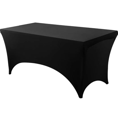 Spandex Tablecloth Tight Fitted Washable and Wrinkle Resistant Stretch Rectangular Patio Table Cover for Event Wedding Partie