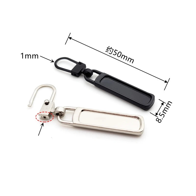 Detachable Zipper Puller Universal Replacement Tab Zippers Head Sliders Repair Kit for Suitcases Bags Clothing DIY Sewing Cra