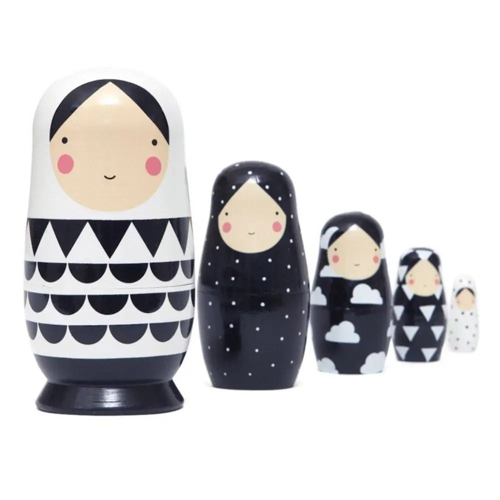 Craft Supplies Home Bedroom Nesting Doll Matryoshka Dolls Toys Wooden Russian Nesting Doll Russian Nesting Stacking Dolls - H