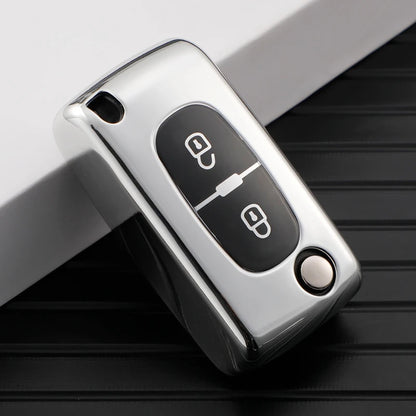 For Peugeot 107 207 307 308 407 607 206 4007 3008 5008 For Citroen C2 C3 C4 C5 C6 C8 2/3 Buttons TPU Car Remote Key Case Cove