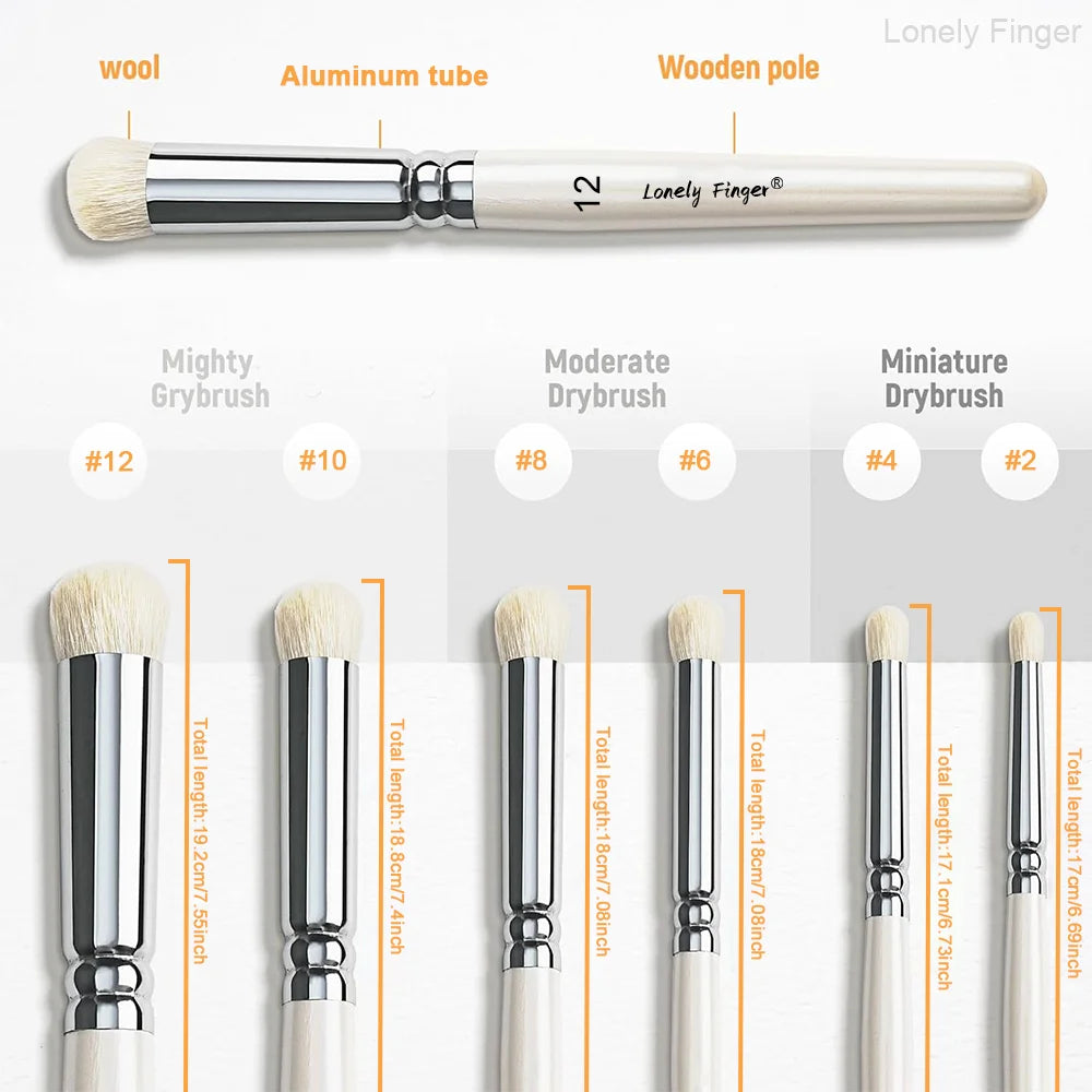 Dry Brush Miniature Painting Drybrush Set Hobby Detail Paint Brush Set for Acrylic/Oil/Watercolor Brushes for Beginners & Pro