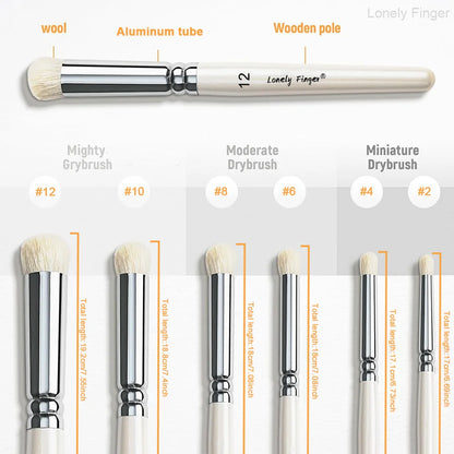 Dry Brush Miniature Painting Drybrush Set Hobby Detail Paint Brush Set for Acrylic/Oil/Watercolor Brushes for Beginners & Pro