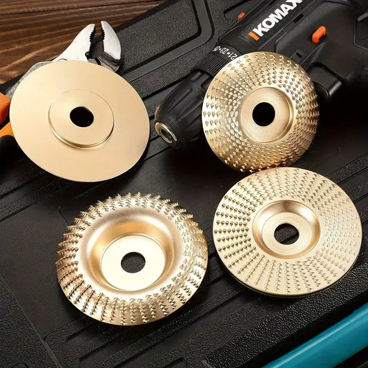 Woodworking Grinding Disc Three-Piece Set 100mm Wide/16Mm Metal Hole Arc-Shaped Bevel Design Electric Grinder Grinding Disc W