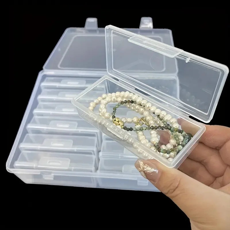6/12 Adjustable Rectangular Storage Boxes, Suitable for Crafts, Beads, Jewelry with Dividers,