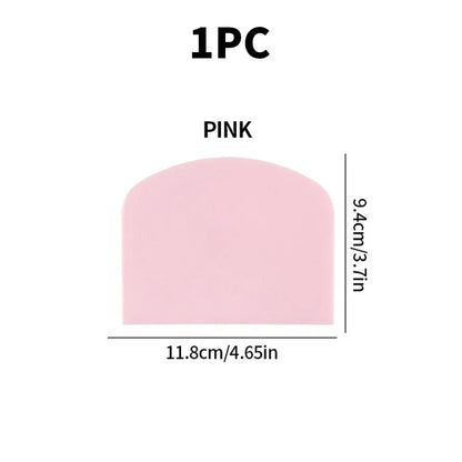1 plastic cake cream spatula, dough knife, smooth edged butter scraper, baking tool - essential for home use - PInk