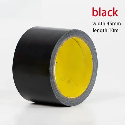 Super Adhesive Fabric Duct Tape (1 Roll) - Waterproof, Leaves No Glue for E-Bike Seat, Tarpaulin & Tent Repair - black / 180u