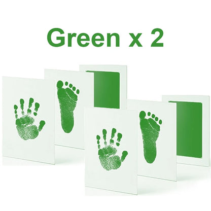 Baby Care Non-Toxic Baby Handprint Footprint Imprint Kit Baby Souvenirs Casting Infant Footprint Ink Pad Infants Clay Toy Gif