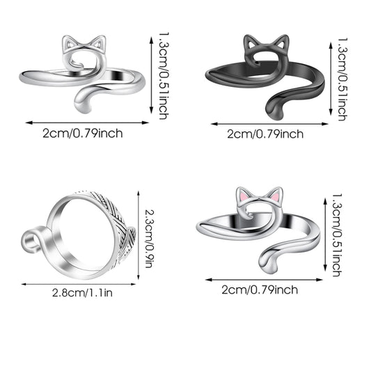 2pcs Adjustable Knitting Crochet Loop Ring Knittied Yarn Guide Finger Faster Holder Thimble Crocheters Thread Ring Sewing Too