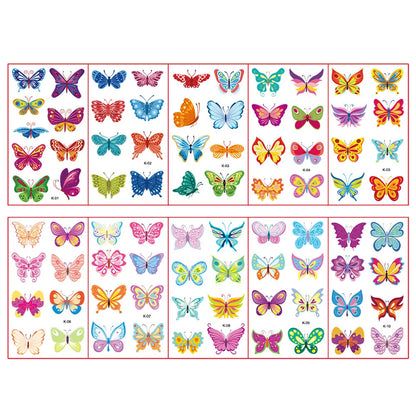 10 Sheets/Pack Kids Cartoon Unicorn Tattoo Sticker for Children's Arm Hands Body Cute Temporary Fake Tatoo - style 10