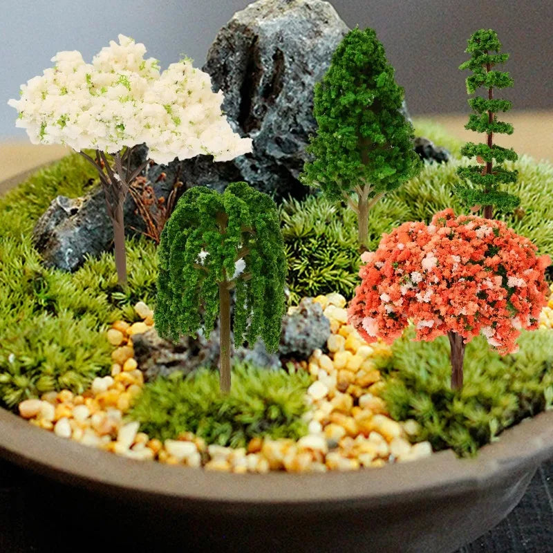 Realistic Fruit Tree Decor Miniature Landscape Table Model Ornaments DIY Fruit Trees Figurines DIY Microlandscape Decorations