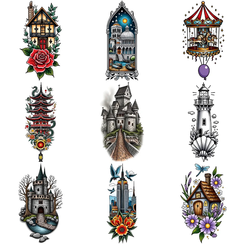 Tattoo Stickers English Word Waterproof Long Lasting Realistic Transfer Temporary Black Letters Feather Body Art For Men Wome
