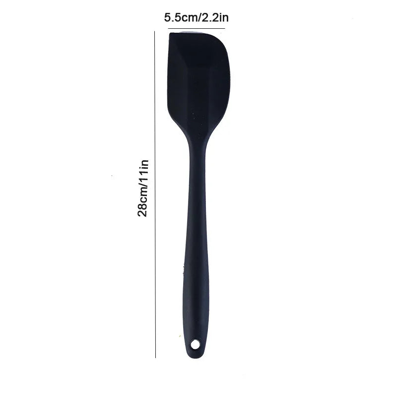 Silicone cream spatula Non-stick butter spatula Heat-resistant kitchen baking tools DIY cake baking tools - F03L-Black