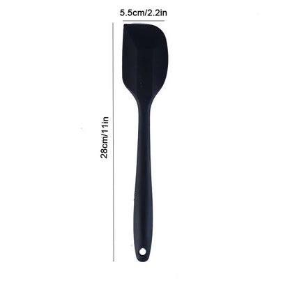 Silicone cream spatula Non-stick butter spatula Heat-resistant kitchen baking tools DIY cake baking tools - F03L-Black